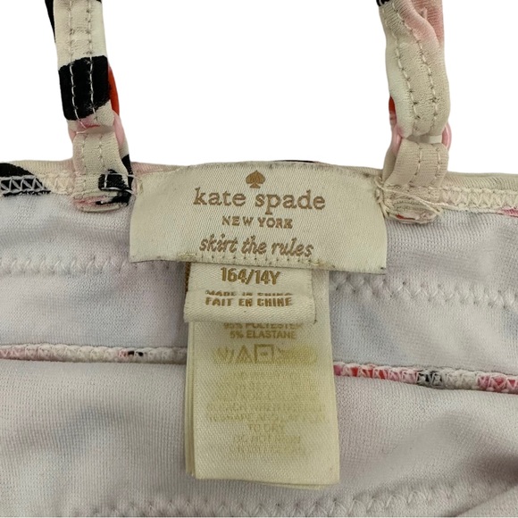 Kate Spade | Bay of Roses Ruffle Two Piece Children’s Swim Suit Size 14 Youth - Picture 14 of 15